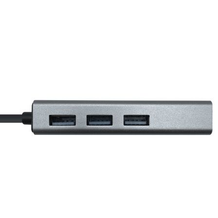 Aisens Conversor USB 3.0 a Ethernet Gigabit + Hub 3xUSB 3.0, Gris Aisens Conversor USB 3.0 a Ethernet Gigabit + Hub 3xUSB 3.0, Gris